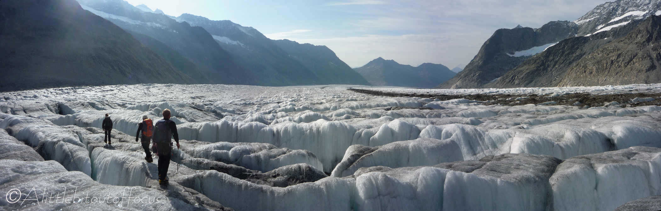 19 Walking along the Aletsch glacier