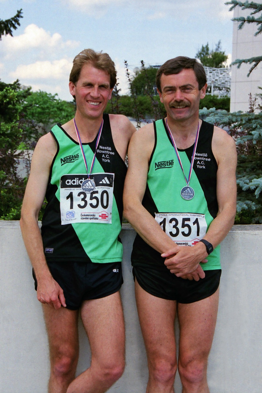 Pete and me, Prague Marathon May 2000